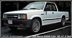 90 Mazda B2600i Cab+,AT,6'Bed, Whitewalls 8-19-15 LF.JPG