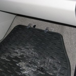 Passenger side floor mat retainer.JPG